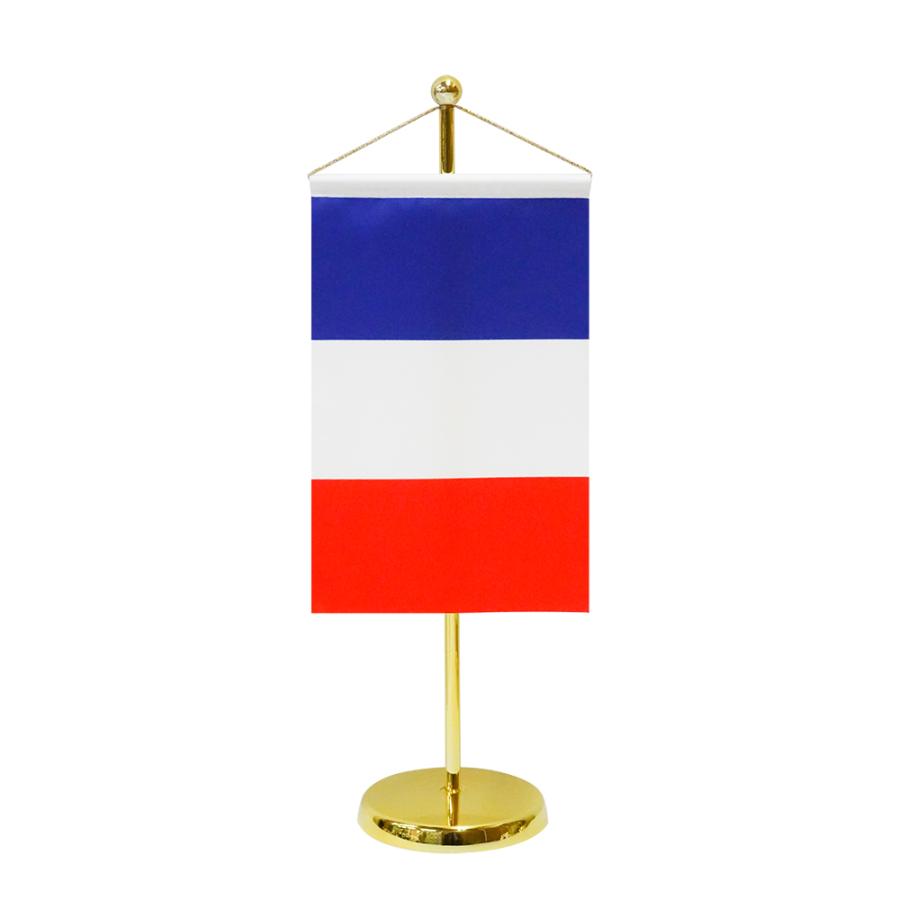 TOSPA フランス 国旗 卓上フラッグタテ型 10.5×15.7cm テトロン
