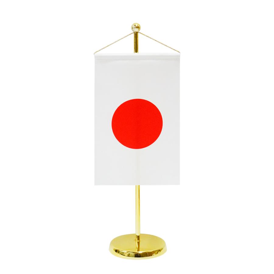 TOSPA 日本 国旗 卓上フラッグタテ型 10.5×15.7cm テトロンスエード製