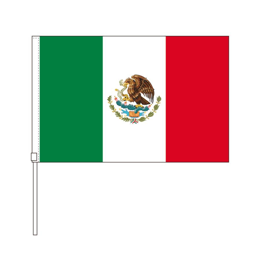 メキシコ 国旗 応援手旗sf 旗サイズ 30cm ポリエステル製 ポール31cmのセット トスパ世界の国旗販売 Yahoo 店 通販 Yahoo ショッピング