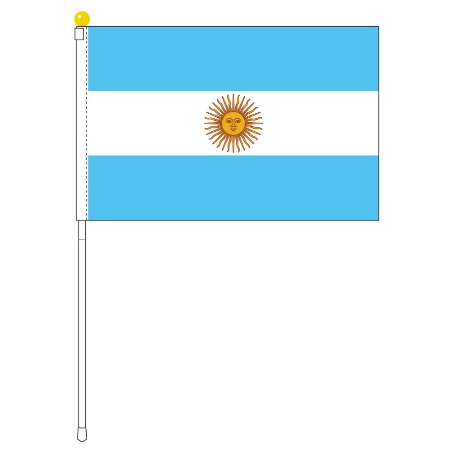 TOSPA アルゼンチン 国旗 ポータブルフラッグ 旗サイズ25×37.5cm