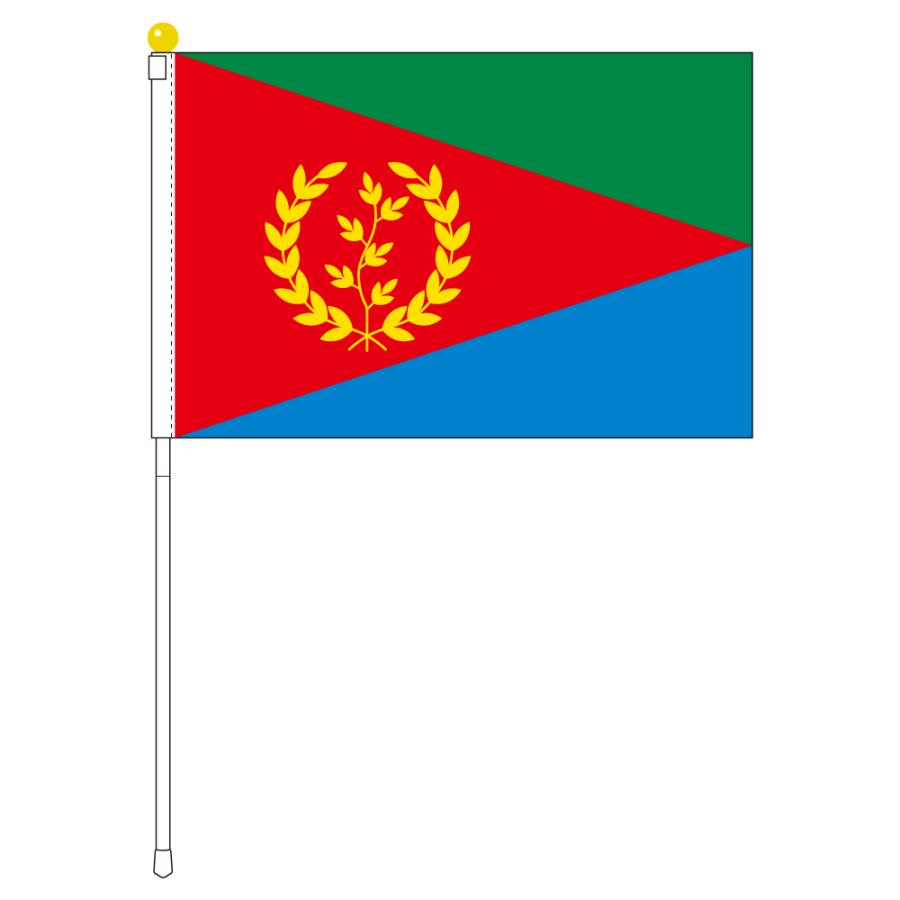 TOSPA エリトリア国旗 ポータブルフラッグ 旗サイズ25×37.5cm テトロン