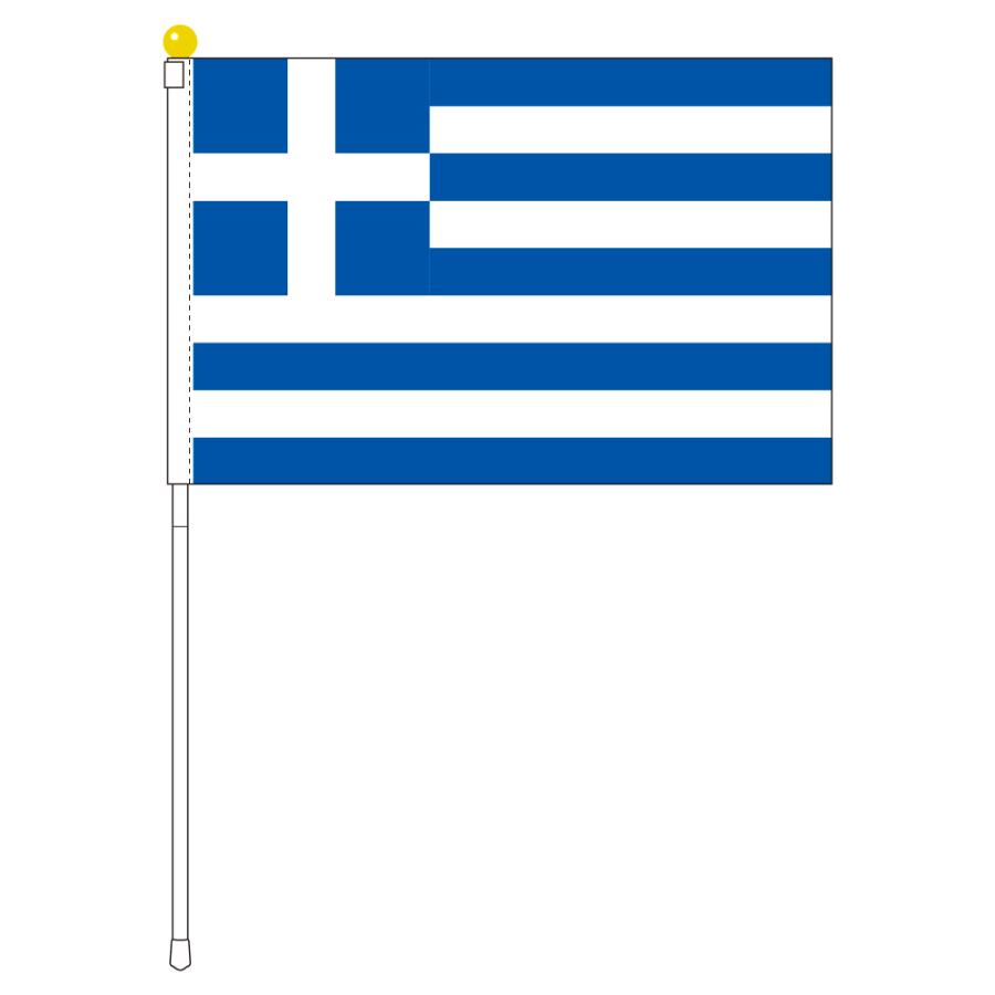 TOSPA ギリシャ 国旗 ポータブルフラッグ 旗サイズ25×37.5cm テトロン