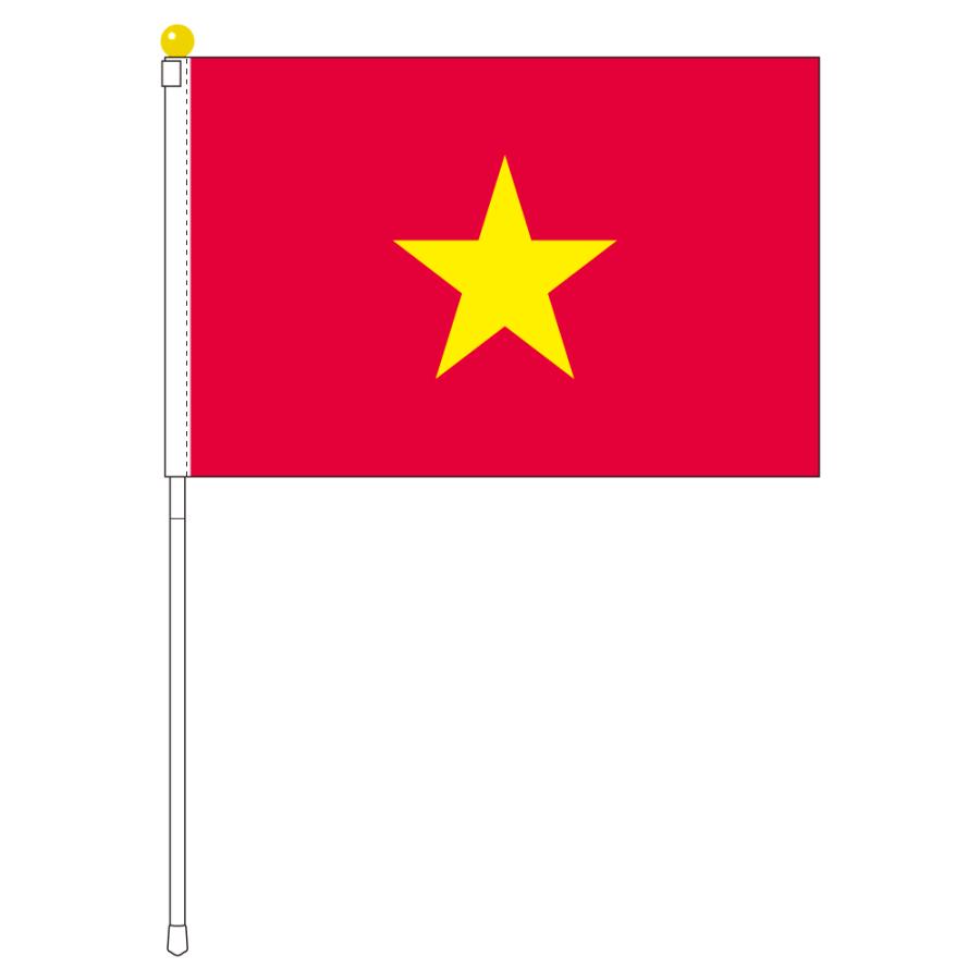 TOSPA ベトナム 国旗 ポータブルフラッグ 旗サイズ25×37.5cm テトロン
