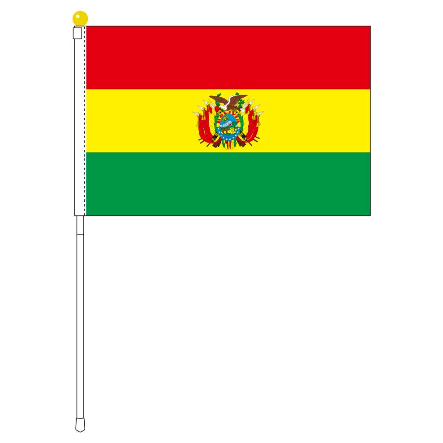 TOSPA ボリビア 国旗 ポータブルフラッグ 旗サイズ25×37.5cm テトロン