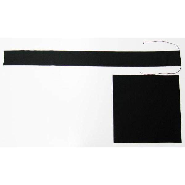 TOSPA 弔旗用喪章セット 100×150cm国旗対応 喪章リボンと国旗玉用黒布