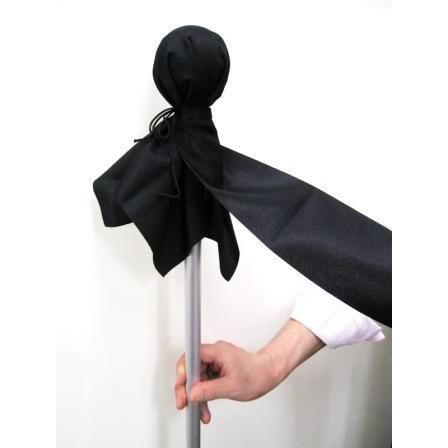 TOSPA 弔旗用喪章セット 120×180cm国旗対応 喪章リボンと国旗玉用黒布