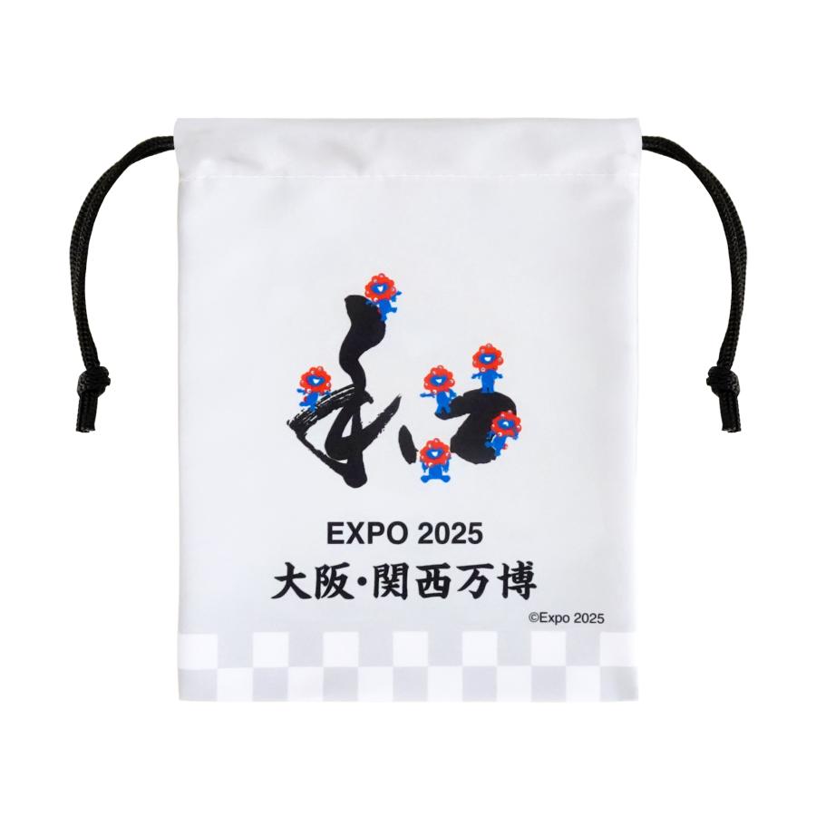 EXPO2025 ミャクミャク 巾着 和柄 グレー 2025大阪・関西万博公式
