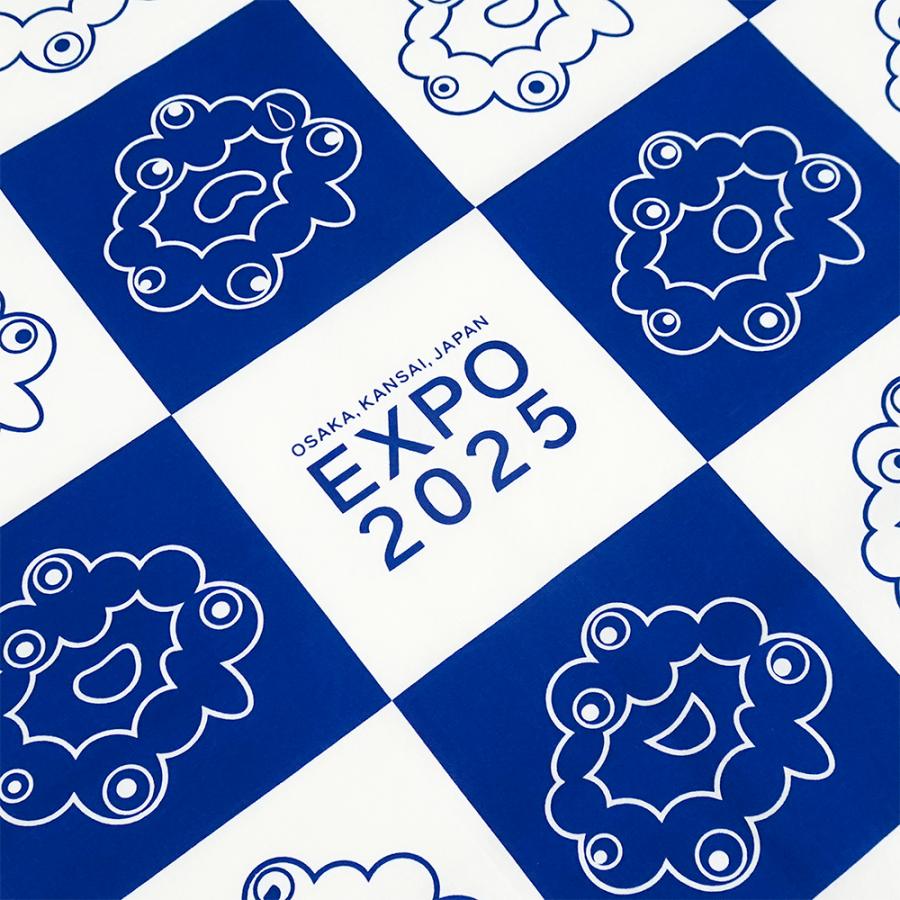EXPO2025 ミャクミャク 風呂敷 格子柄 青 2025大阪・関西万博公式