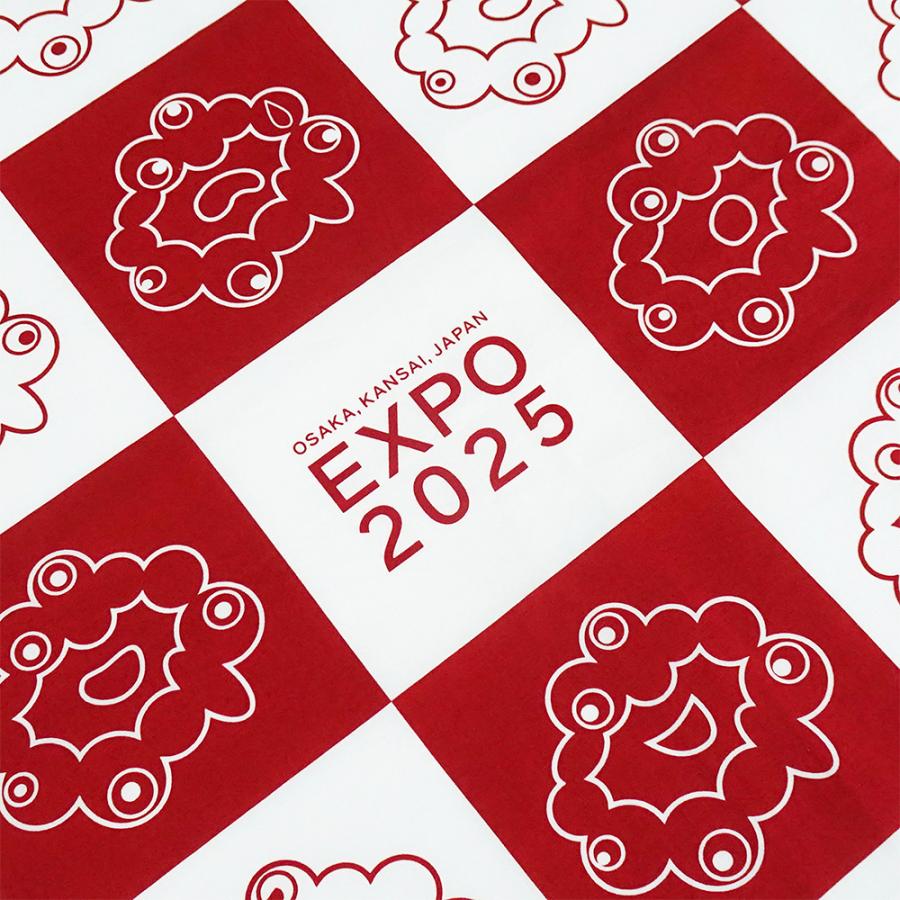 EXPO2025 ミャクミャク 風呂敷 格子柄 えんじ 2025大阪・関西万博公式