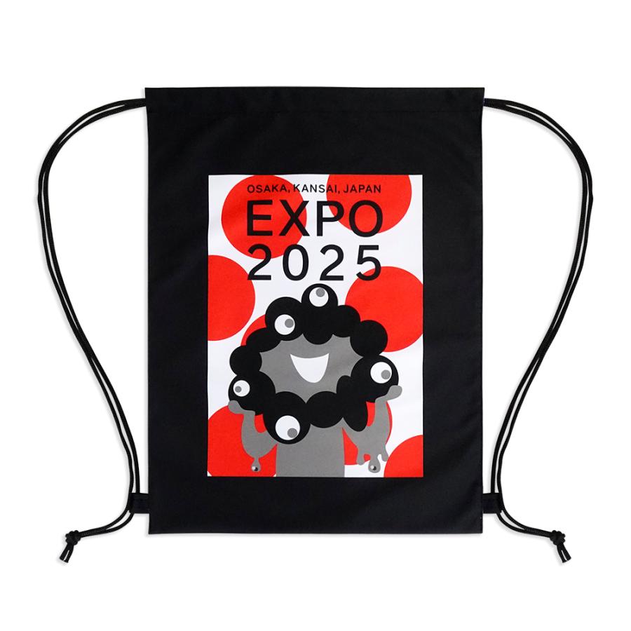 EXPO2025 ミャクミャク Mid Century 黒 ナップザック 2025大阪・関西