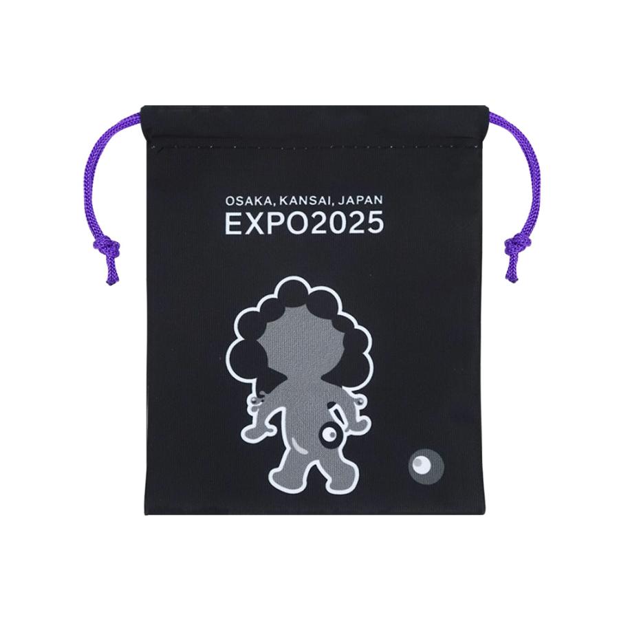 EXPO2025 ミャクミャク ミニ巾着 うしろむき 黒 2025大阪・関西万博