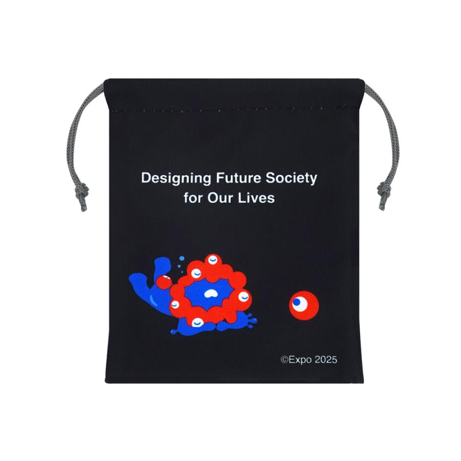 EXPO2025 ミャクミャク ミニ巾着 スヤスヤ 黒 2025大阪・関西万博公式