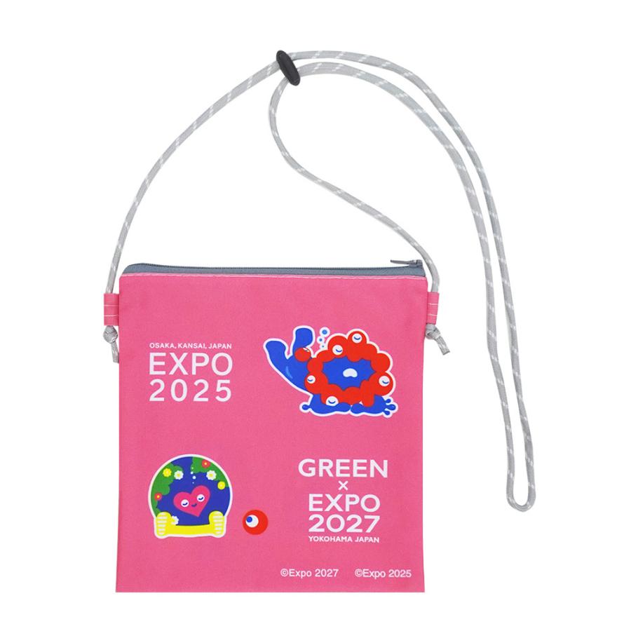 トゥンクトゥンク＆ミャクミャク ショルダーポーチ ピンク 2027年国際