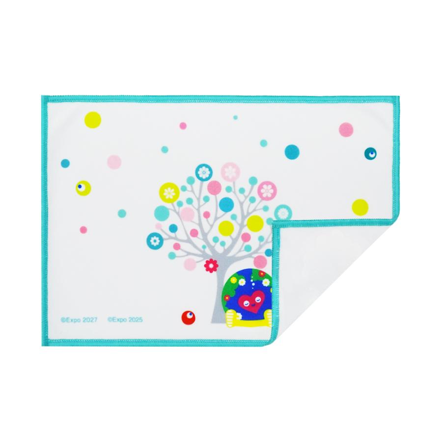 トゥンクトゥンク＆ミャクミャク ハンカチフラッグ 白 2027年国際園芸