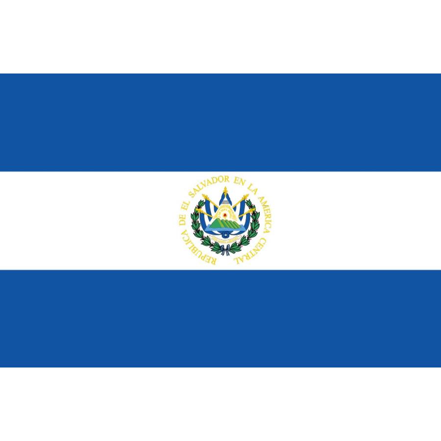 人気商品 エルサルバドル国旗　フラッグベースセット（3mアルミ合金ポール、 90×135cmテトロン国旗 、偏平玉、フラッグベースの4点セット）屋外設置可 万国旗