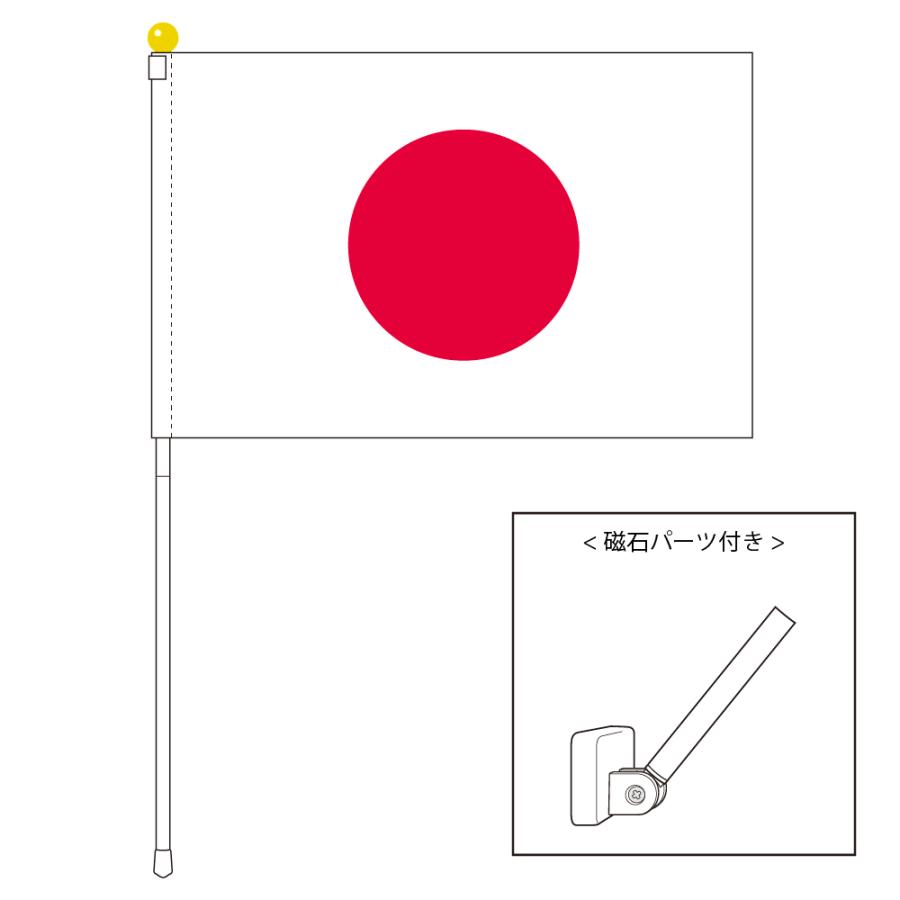 日本国旗 ポータブルフラッグ マグネット設置部品付きセット 旗サイズ25 37 5cm テトロン製 日本製 世界の国旗シリーズ S4961 トスパ世界の国旗販売 Yahoo 店 通販 Yahoo ショッピング