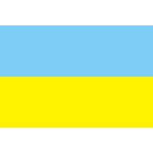 【レンタル　国旗セット3泊4日】　ウクライナ国旗セット（90×135ｃｍ・ポール・スタンド付き）｜tospashop