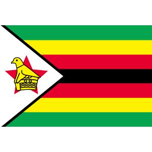 【レンタル　国旗セット3泊4日】　ジンバブエ国旗セット（90×135ｃｍ・ポール・スタンド付き）｜tospashop