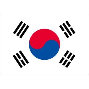 【レンタル　国旗セット3泊4日】　大韓民国（韓国）国旗セット（90×135ｃｍ・ポール・スタンド付き）｜tospashop