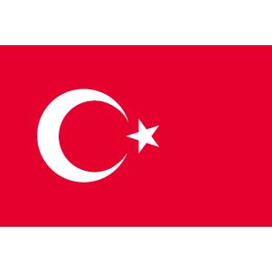 【レンタル　国旗セット3泊4日】　トルコ国旗セット（90×135ｃｍ・ポール・スタンド付き）｜tospashop