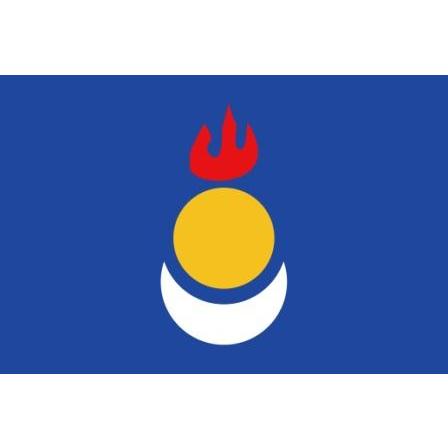 TOSPA 世界の国旗 内モンゴル国旗（南モンゴル）セット 高級アルミ合金パーツ付き