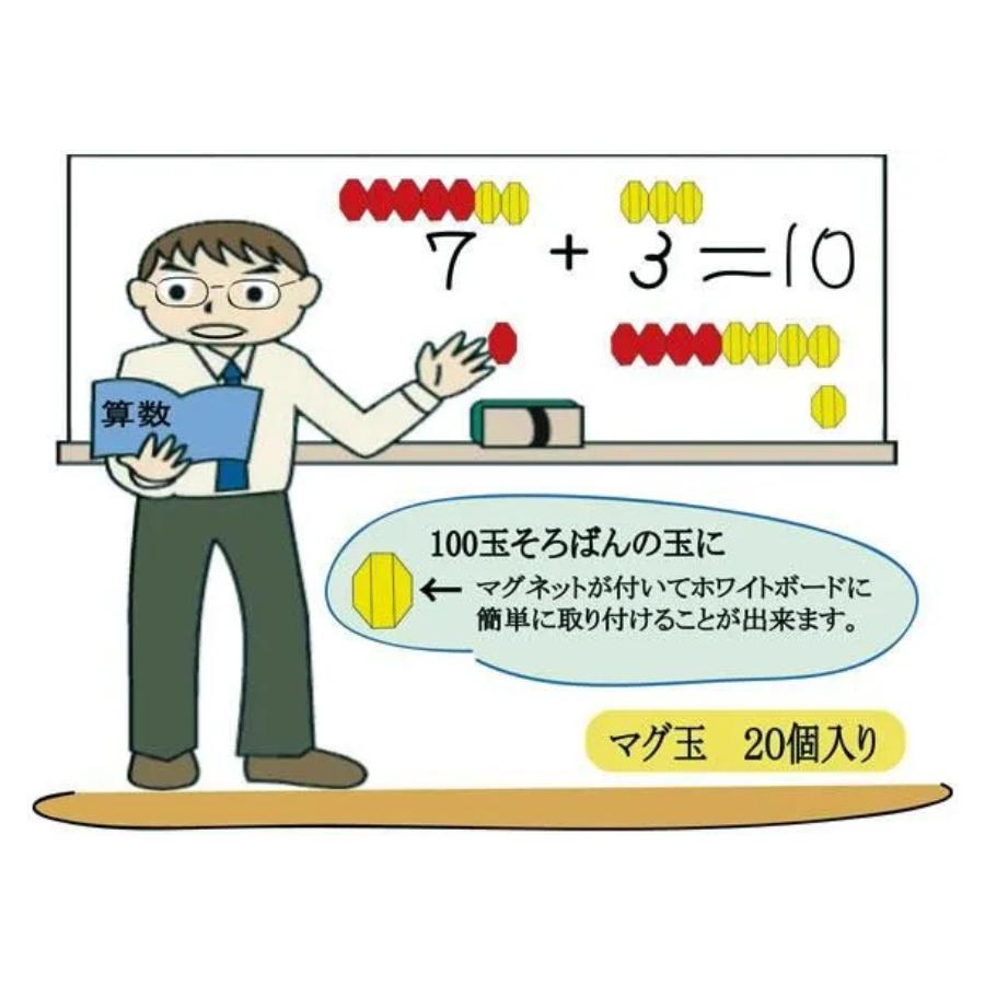 マグ玉 20個セット 磁石 そろばん 百玉そろばん 基礎学習 特別支援教育 数の概念 トモエ算盤製 TOSS教材 |  | 01