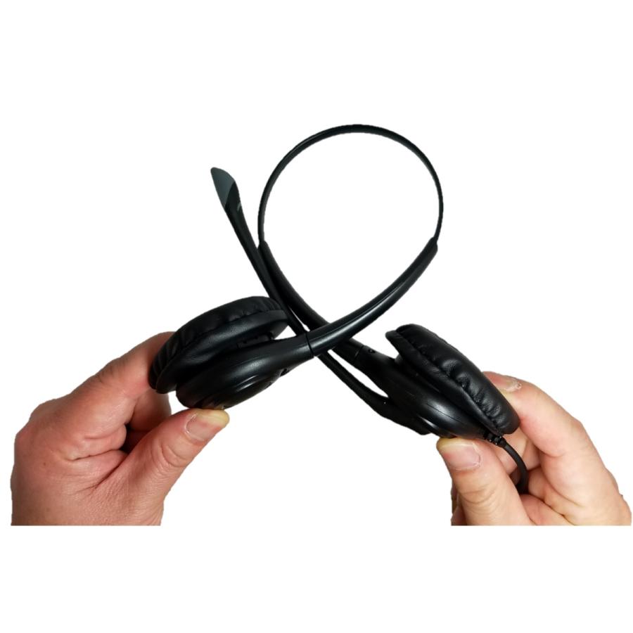 3.5mm ピンプラグ イヤホンジャック用ヘッドセット ノイズキャンセル