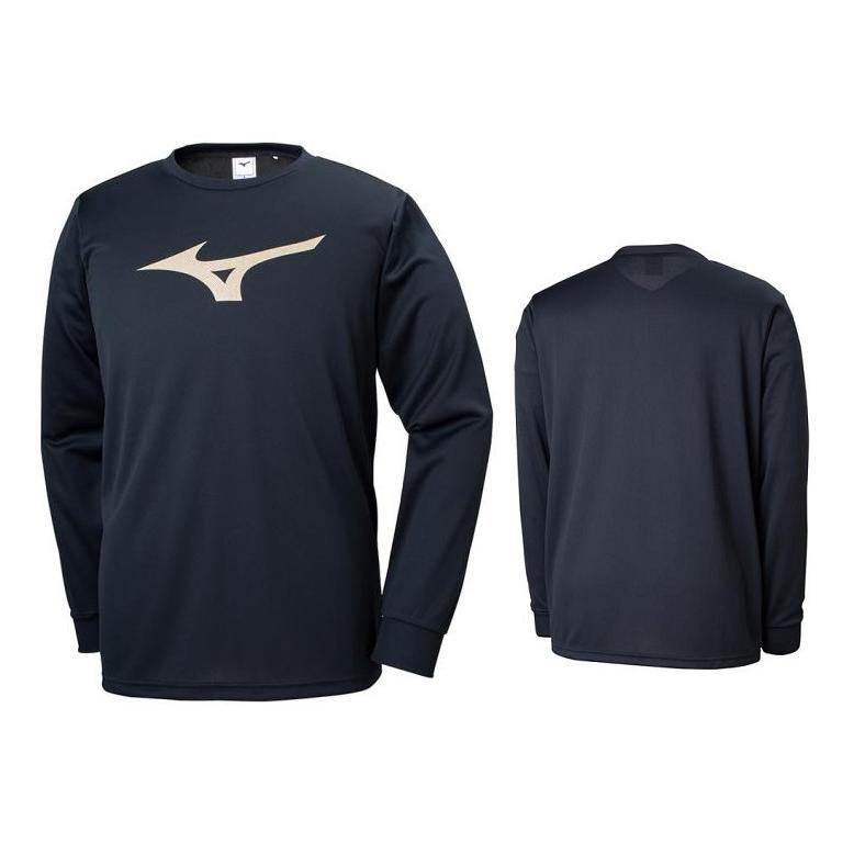 ●手数料無料!! 楽天最安値に挑戦 ミズノ mizuno 長袖 Tシャツ メンズ レディース 32MA914590 ブラック×ゴールド cartoontrade.com cartoontrade.com