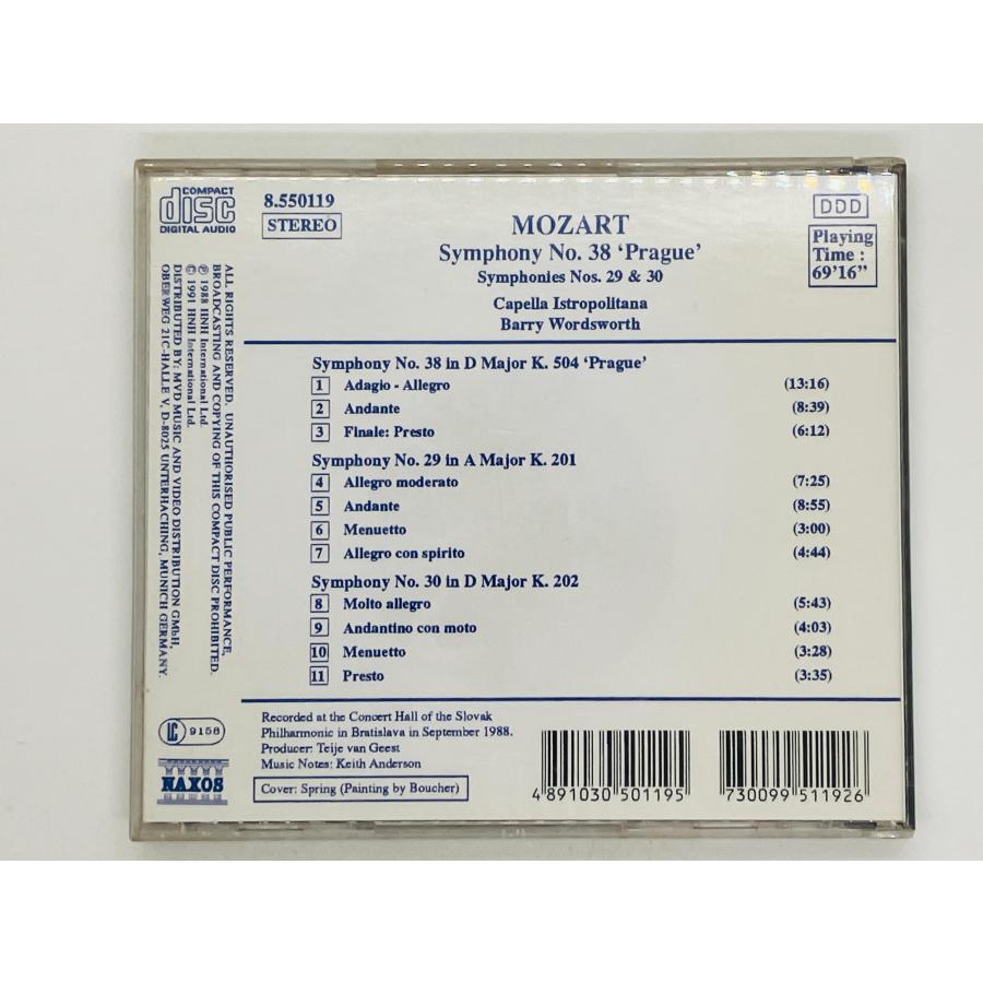 即決CD MOZART Symphonies Nos 38 Prague , 29 30 / Barry Wordsworth / モーツァルト NOXOS F05｜total-cd-shop｜02