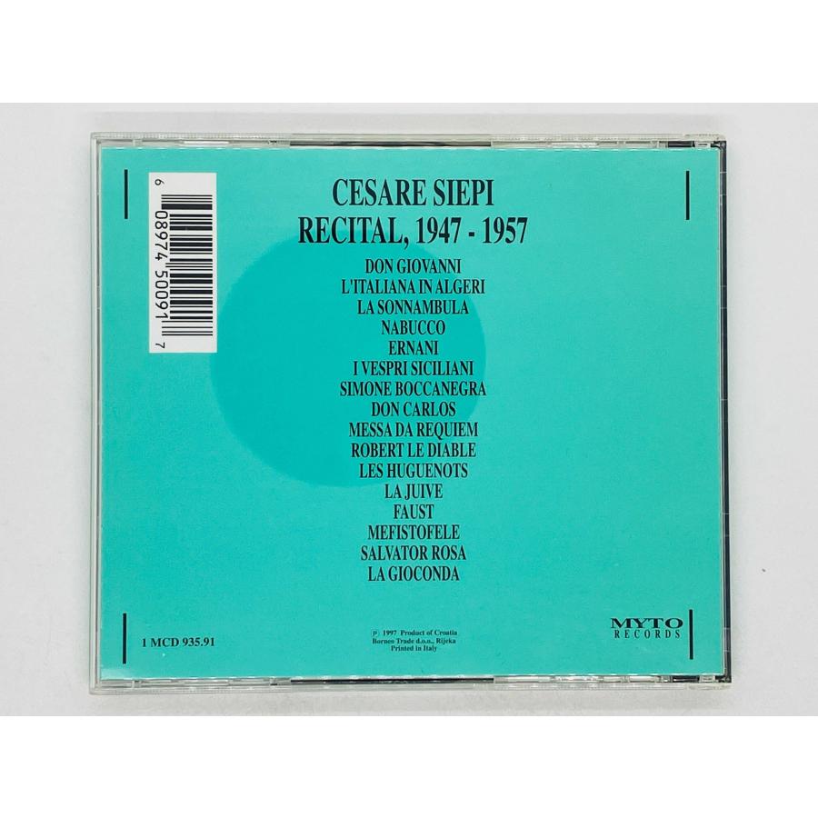 即決CD CESARE SIEPI RECITAL 1947 1957 / チェーザレ・シエピ MCD