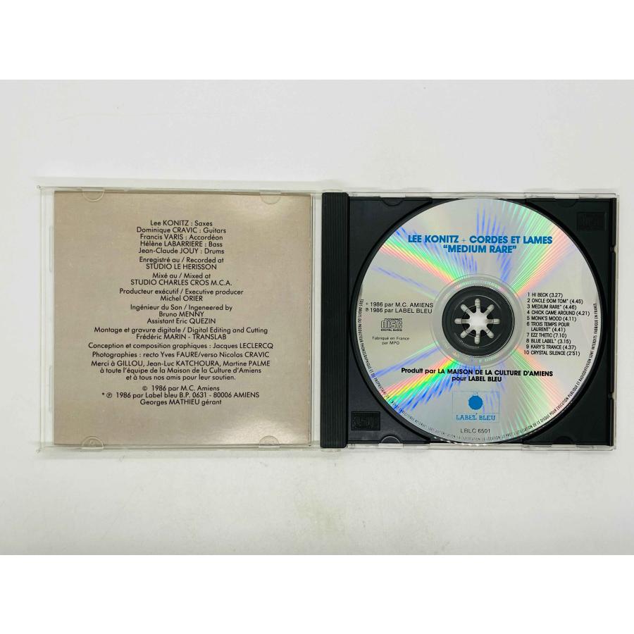 即決CD リー・コニッツ Medium Rare / Lee Konitz + CORDES ET LAMES