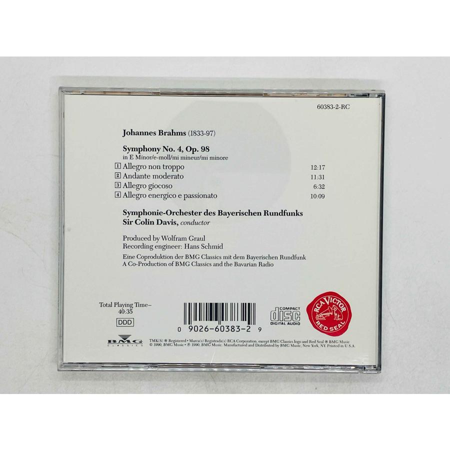 即決CD ブラームス 交響曲第4番 コリン・デイヴィス / BRAHMS