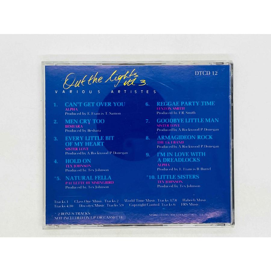 即決CD OUT THE LIGHTS VOL.3 / VARIOUS ARTISTES / FEATURING SISTER LOVE , TEX JOHNSON / DTCD 12 Z55 |  | 01