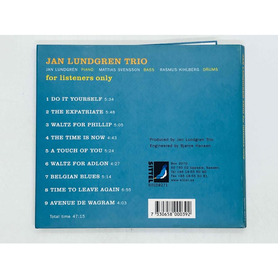 即決CD JAN LUNDGREN TRIO / for listeners only ヤン・ラングレン