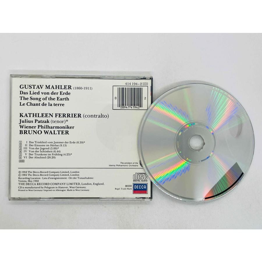 即決CD 西独盤 マーラー / 大地の歌 ブルーノ・ワルター キャスリーン