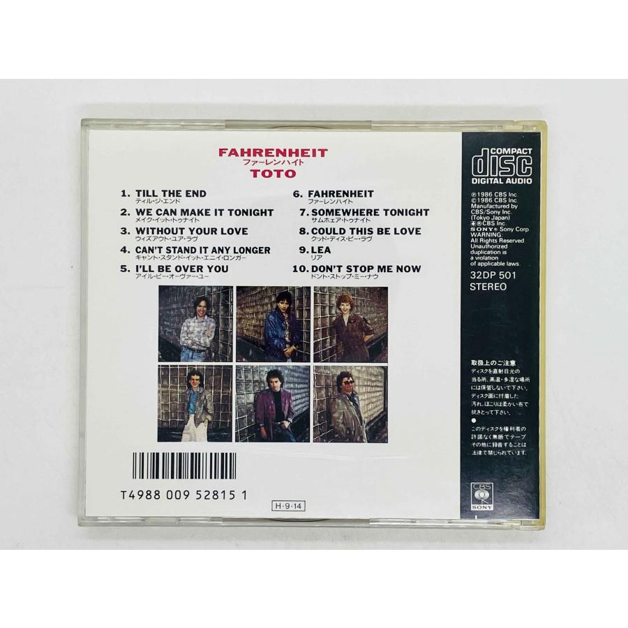 即決CD 旧規格 トト / ファーレンハイト TOTO FAHRENHEIT 国内盤 32DP