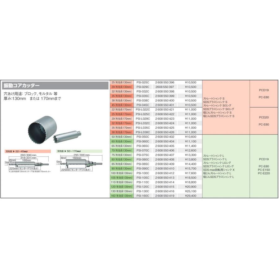 ボッシュ(BOSCH) 振動コアカッター 160mm HK PSI-160C ボッシュ(BOSCH) 振動コアカッター 160mm HK PSI-160C