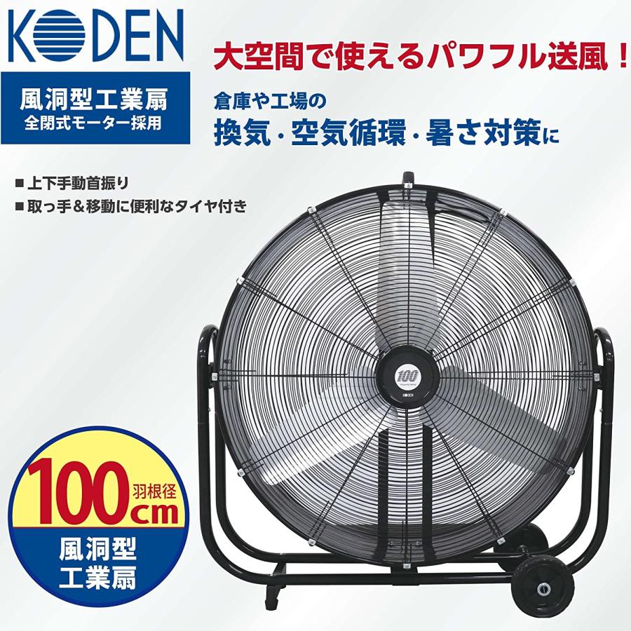 広電（KODEN） 風洞型工業扇 大型 据え置き 100cm 全閉式モーター