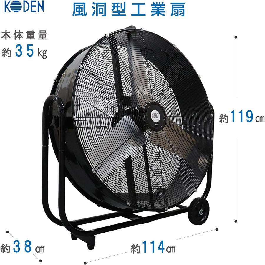 広電（KODEN） 風洞型工業扇 大型 据え置き 100cm 全閉式モーター