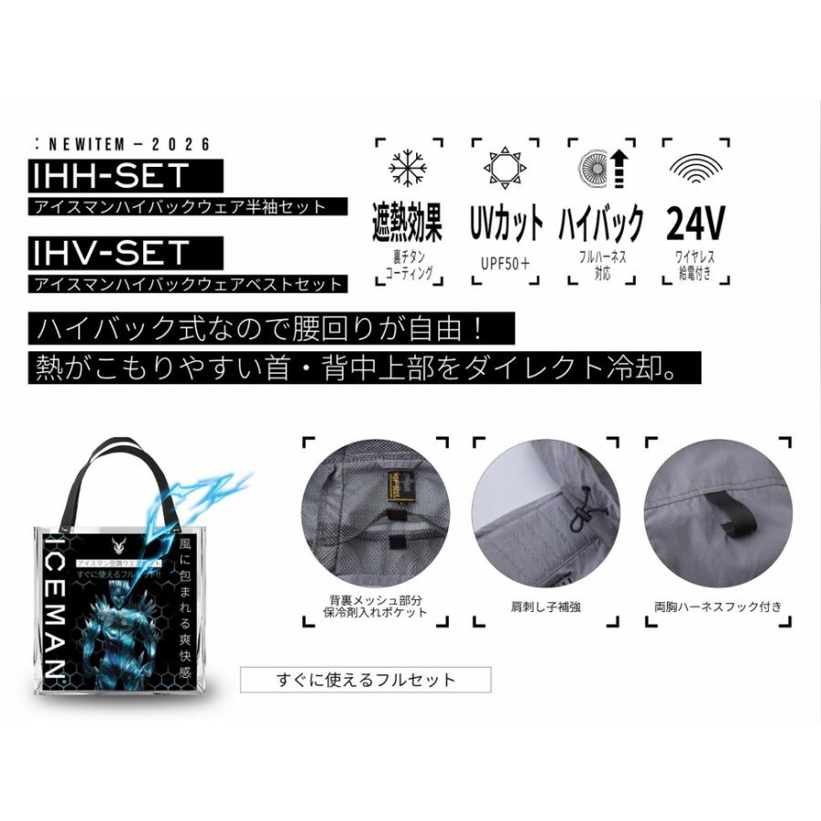 YAMASHIN（ヤマシン） 山真 冷却着アイスマンハイバックウェア半袖