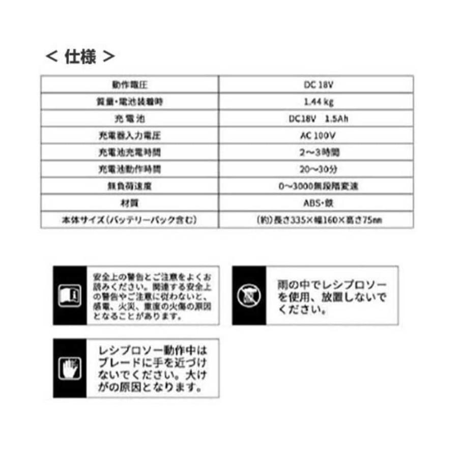 アルミス 充電式レシプロソー ARS-18V LEDライト付き 5種ブレード付属