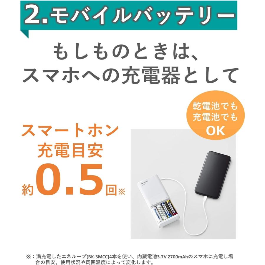 Panasonic（パナソニック） USB入出力付急速充電器 BQ-CC87 ニッケル
