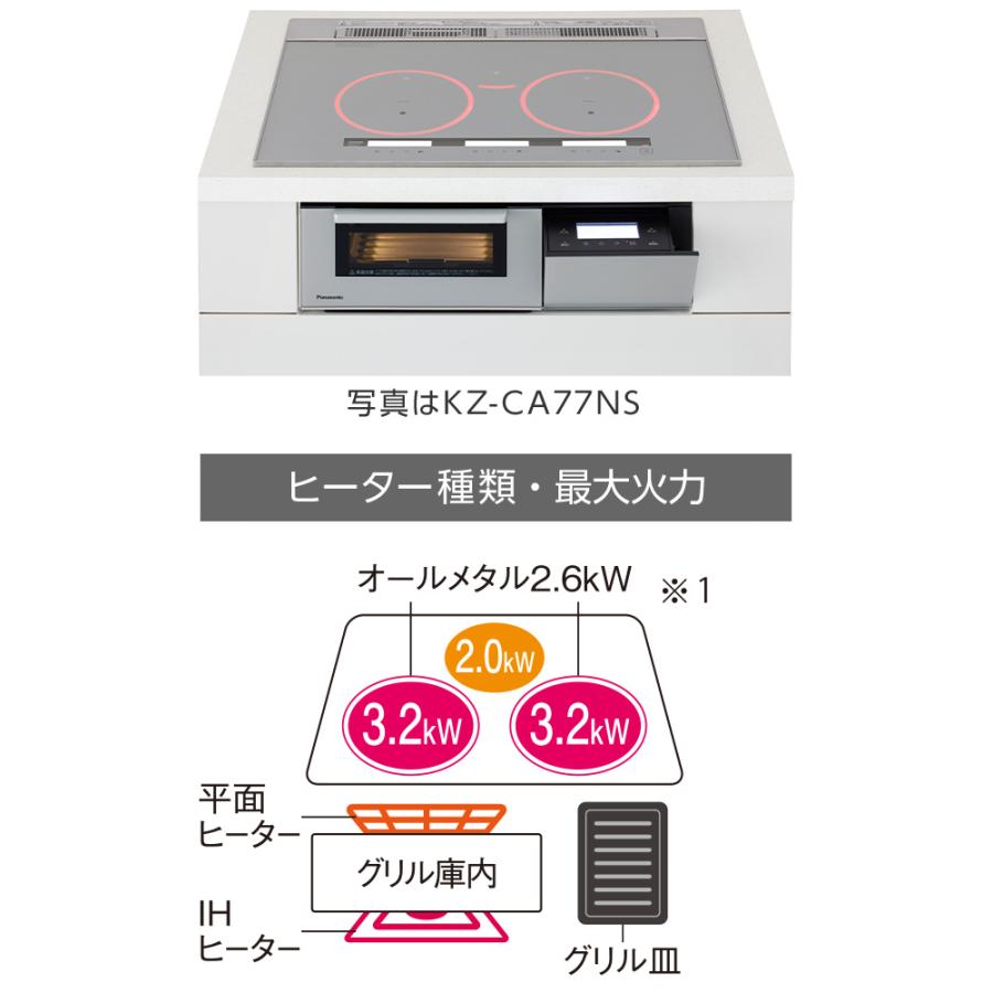 Panasonic（パナソニック） 3口IHクッキングヒーター 幅60cm 単相200V