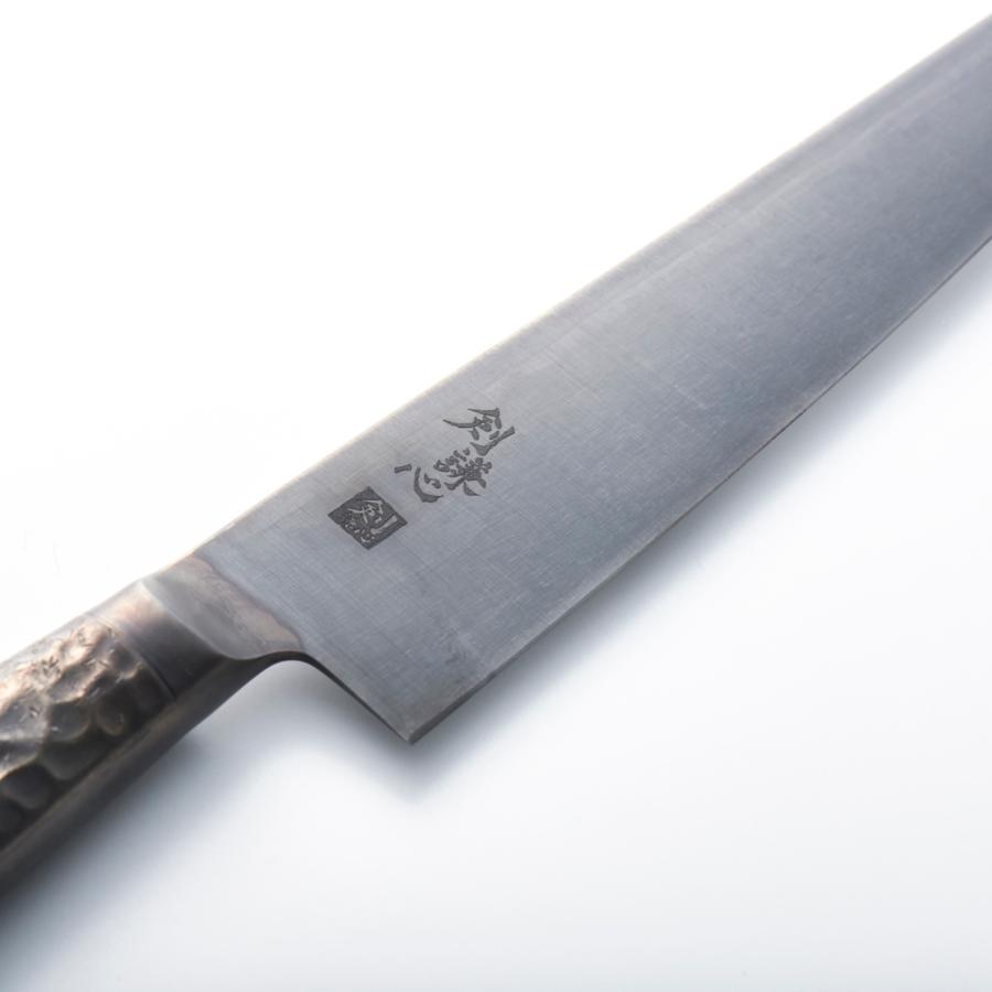 剣謙心 ステンレス黒染めクッカーナイフ 包丁 made in 燕三条製