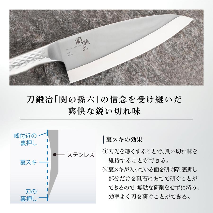 関孫六 刺身包丁 210mm ステンレス製 流線型ハンドル 食洗機対応