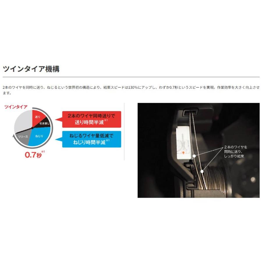 マックス(MAX) 鉄筋結束機 RB-612T-B2C/1450A ツインタイヤ 大径モデル バッテリー・充電器付属 高さ14mmの画像