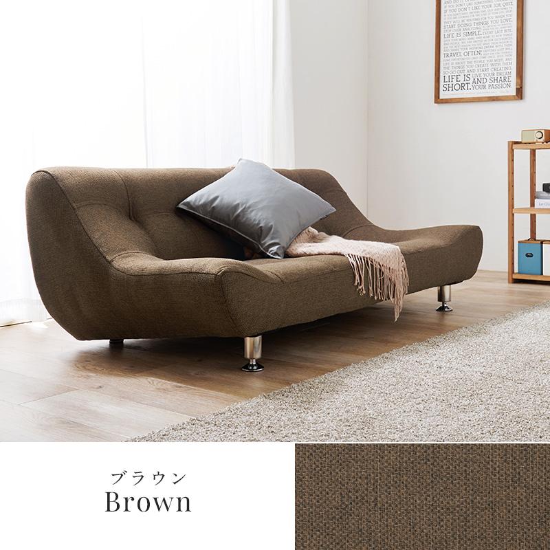 ソファ　ソファー　リクライニングソファ　2人掛け　フロアソファ　ブラウン　茶色 リクライニングソファ ブラウン 2人掛け
