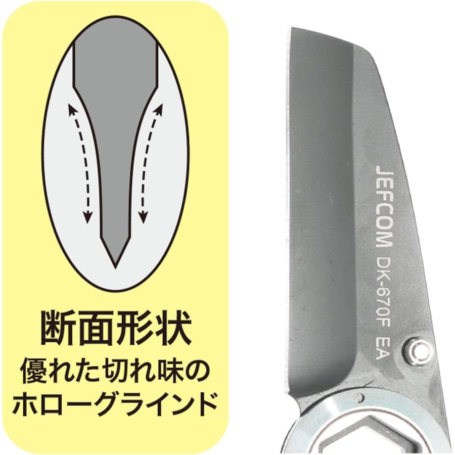 ジェフコム 電工ナイフ 折りたたみ式 DK-670F ライナーロック式 17mm