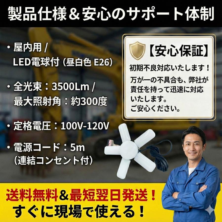 高橋本社 TH-6 LED電球付屋内用 コンパクト クリップランプ 可変式