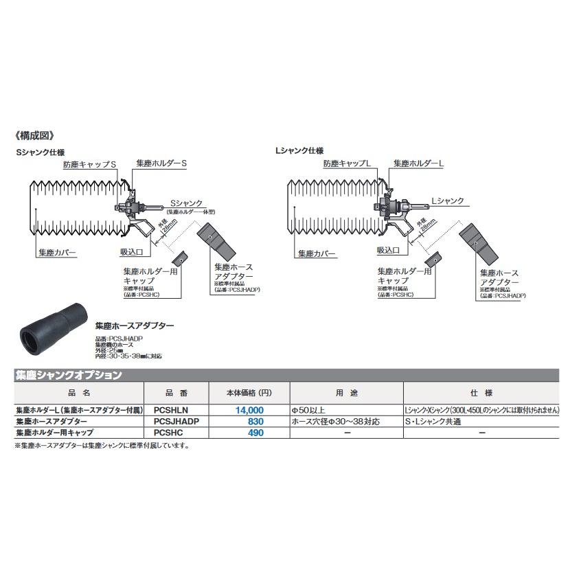 ミヤナガ（MIYANAGA） ポリクリック 集塵Lシャンク SDS Φ50〜225用